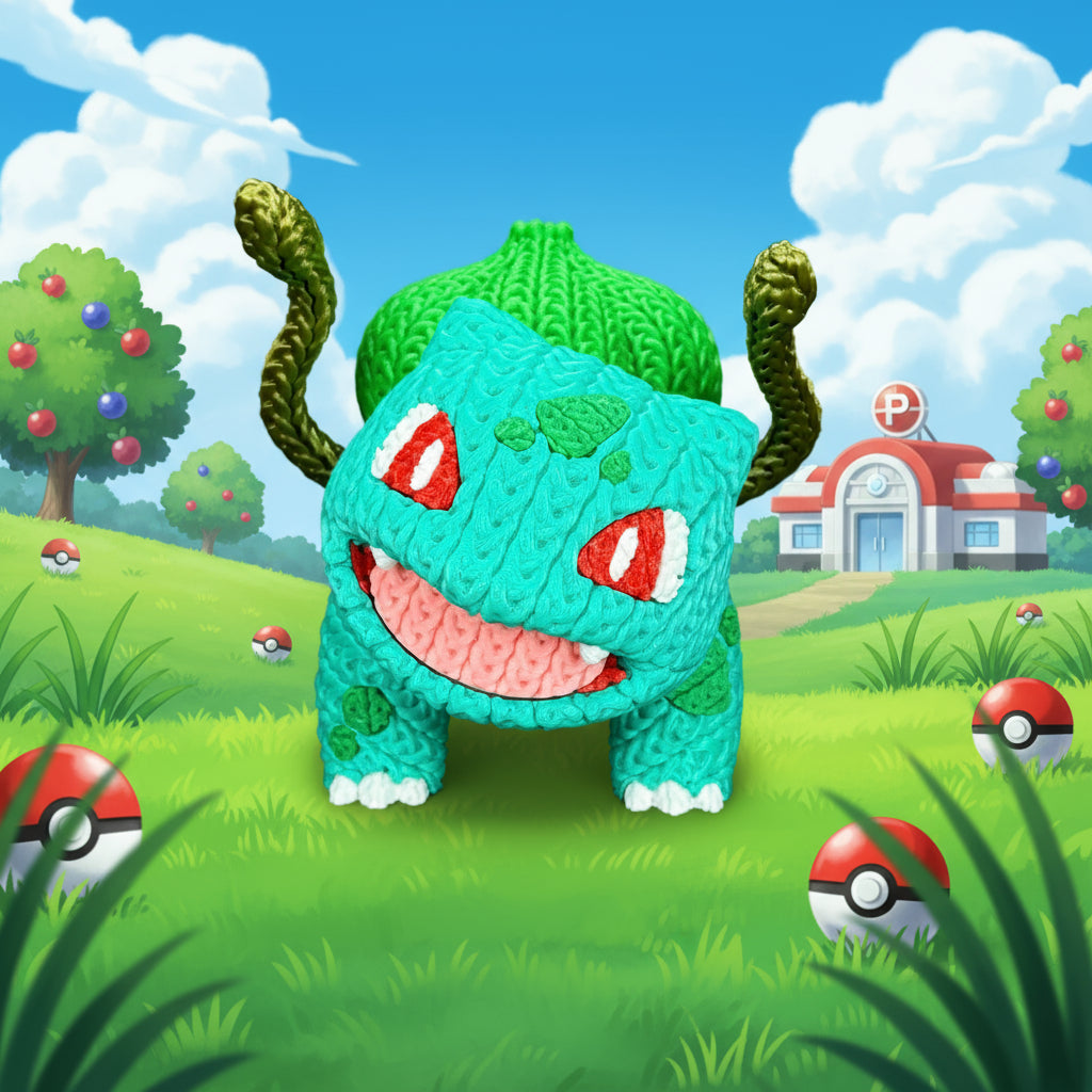 Pokemon - Bulbasaur - Knitted Style
