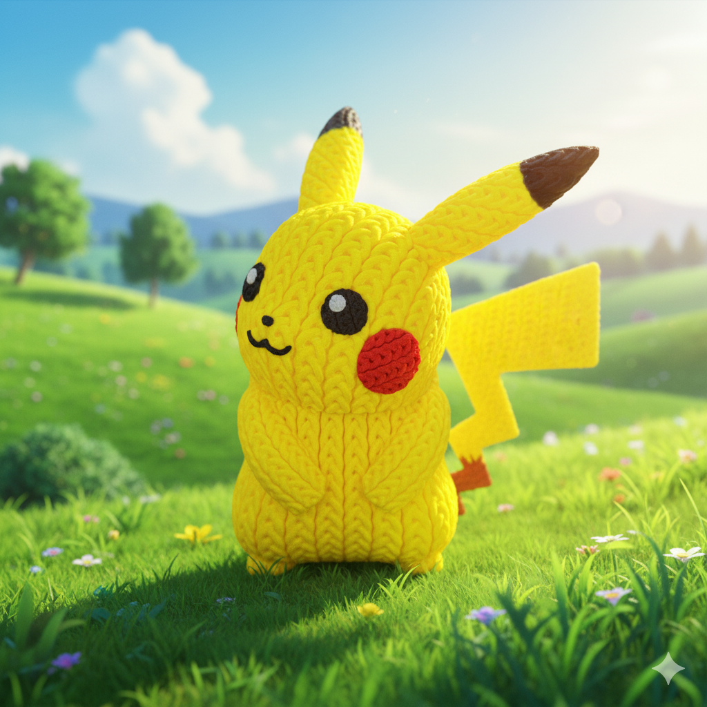 Pokemon - Pikachu - Knitted Style