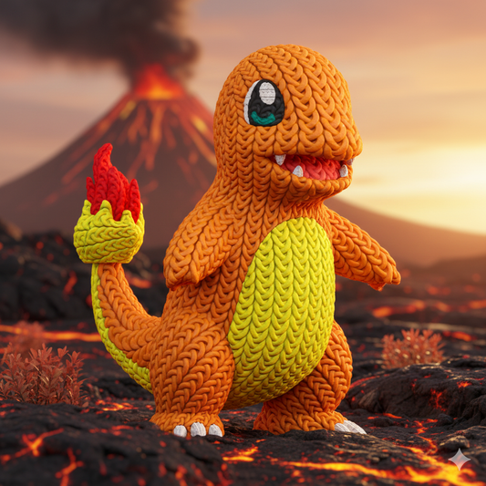 Pokemon - Charmander - Knitted Style
