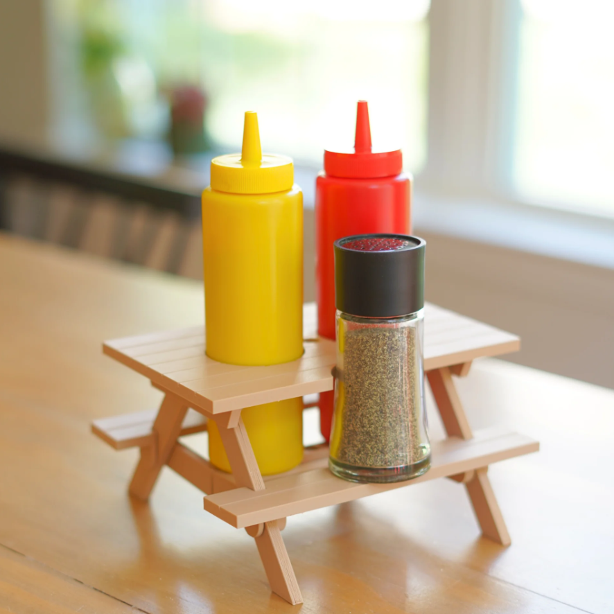 Picnic Table Condiment Caddy