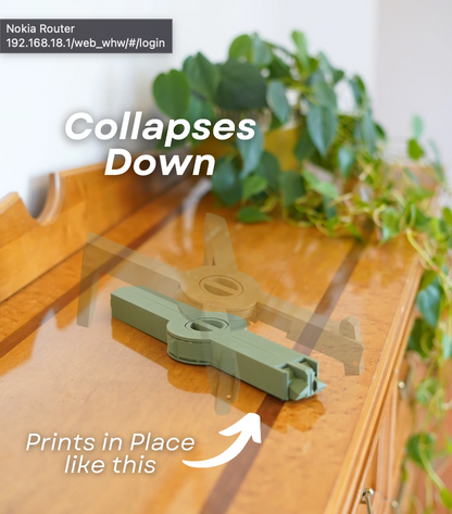 Portable Laptop Stand - Print in Place Collapsing Laptop Stand with Cable Coil