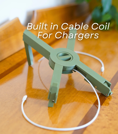 Portable Laptop Stand - Print in Place Collapsing Laptop Stand with Cable Coil