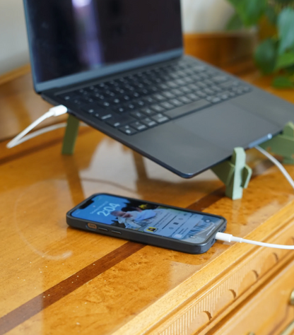 Portable Laptop Stand - Print in Place Collapsing Laptop Stand with Cable Coil