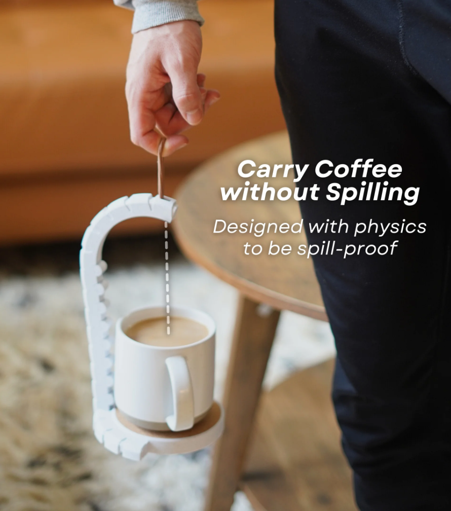 Spill Proof Coffee Carrier - carrying mug coaster