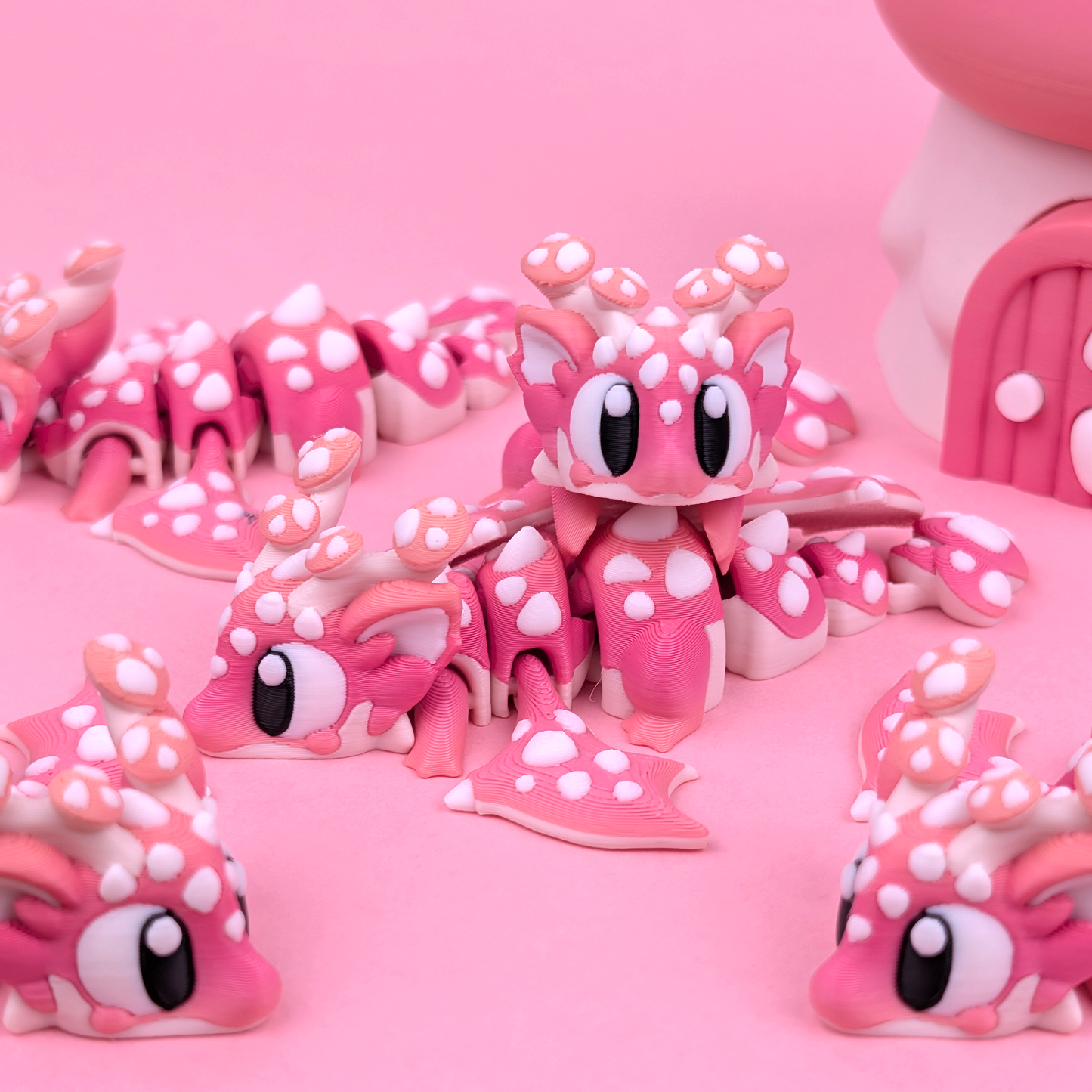 Mushroom Mini Dragon and Egg – A Whimsical Forest Fantasy