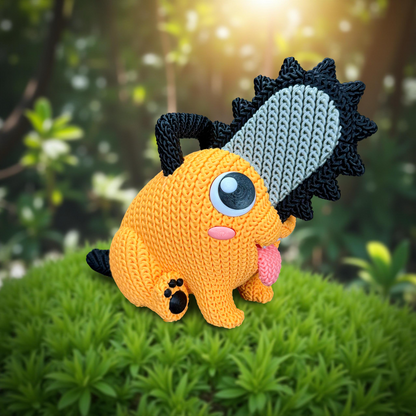 Pochita Crochet-Style Plush – Adorable Chainsaw Devil Companion