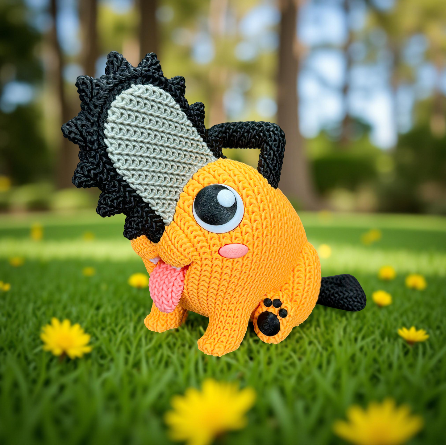 Pochita Crochet-Style Plush – Adorable Chainsaw Devil Companion