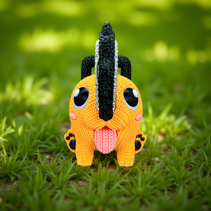 Pochita Crochet-Style Plush – Adorable Chainsaw Devil Companion