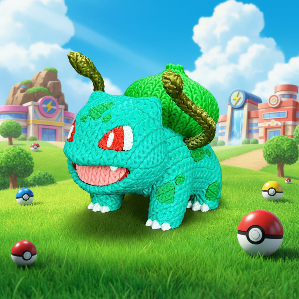Pokemon - Bulbasaur - Knitted Style
