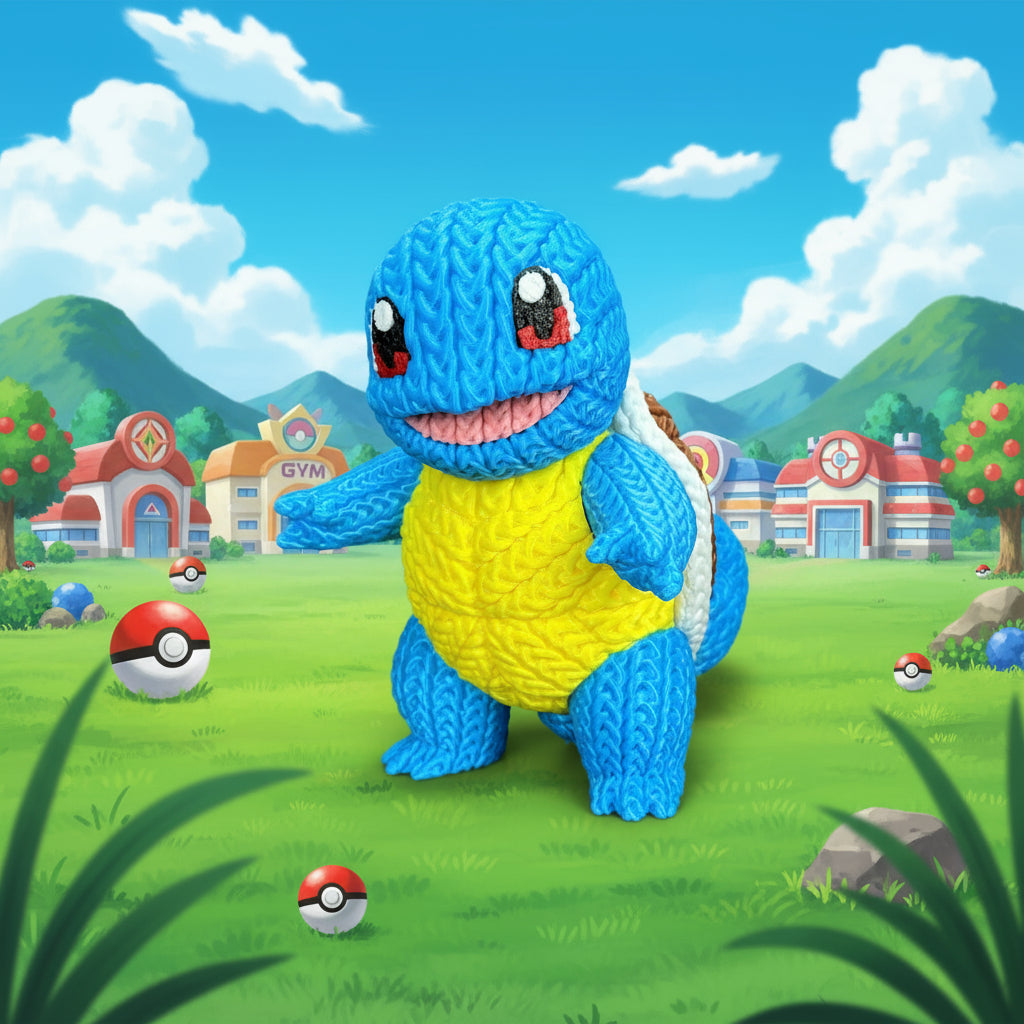 Pokemon - Squirtle - Knitted Style