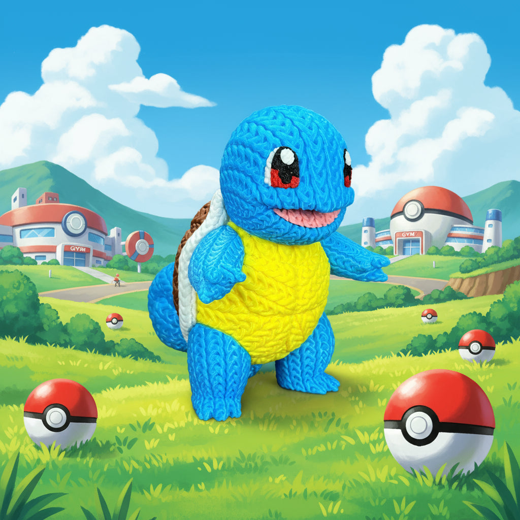 Pokemon - Squirtle - Knitted Style